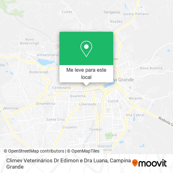 Climev Veterinários Dr Edimon e Dra Luana mapa