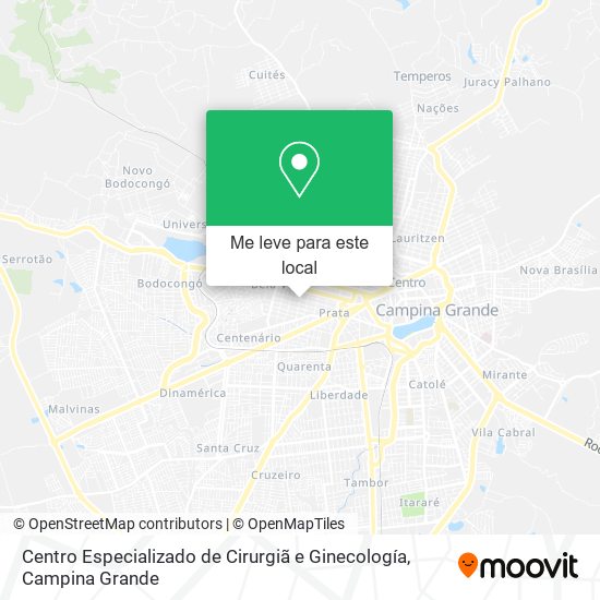 Centro Especializado de Cirurgiã e Ginecología mapa