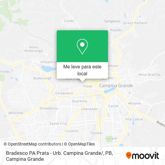 Bradesco PA Prata - Urb. Campina Grande / , PB mapa