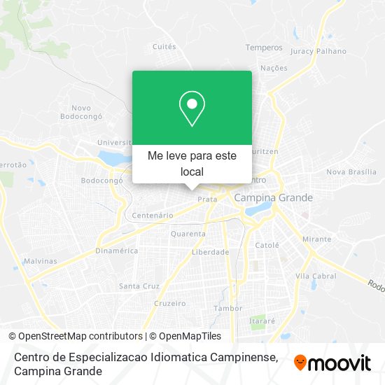 Centro de Especializacao Idiomatica Campinense mapa