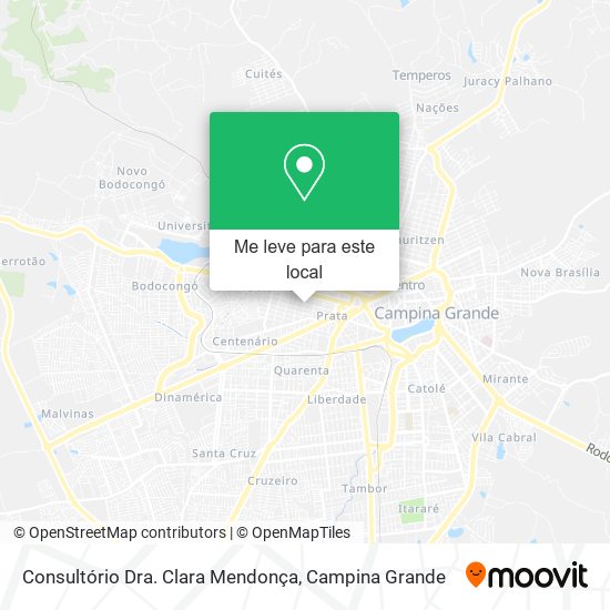 Consultório Dra. Clara Mendonça mapa
