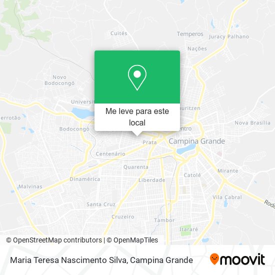 Maria Teresa Nascimento Silva mapa