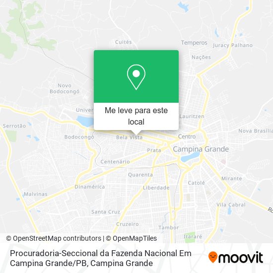 Procuradoria-Seccional da Fazenda Nacional Em Campina Grande / PB mapa