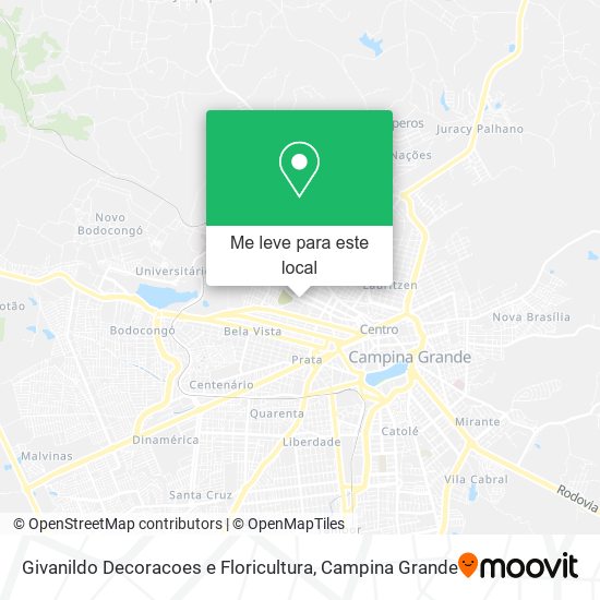 Givanildo Decoracoes e Floricultura mapa