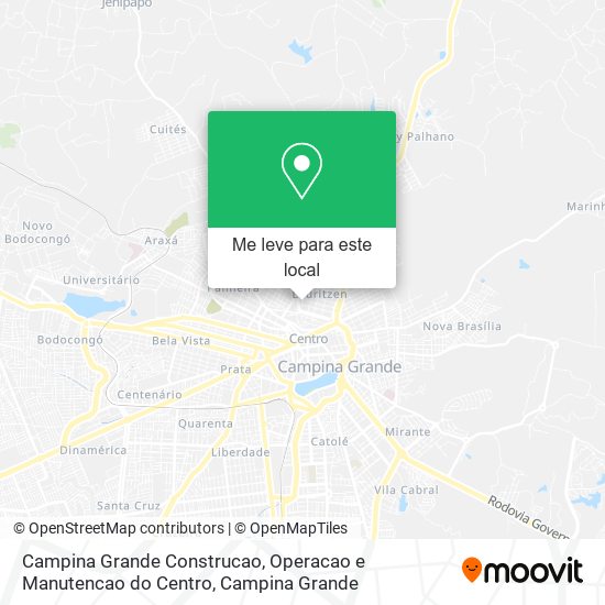 Campina Grande Construcao, Operacao e Manutencao do Centro mapa