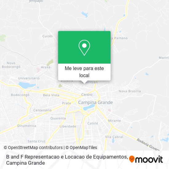 B and F Representacao e Locacao de Equipamentos mapa