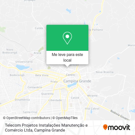 Telecom Projetos Instalações Manutenção e Comércio Ltda mapa