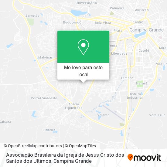 Associação Brasileira da Igreja de Jesus Cristo dos Santos dos Ultimos mapa