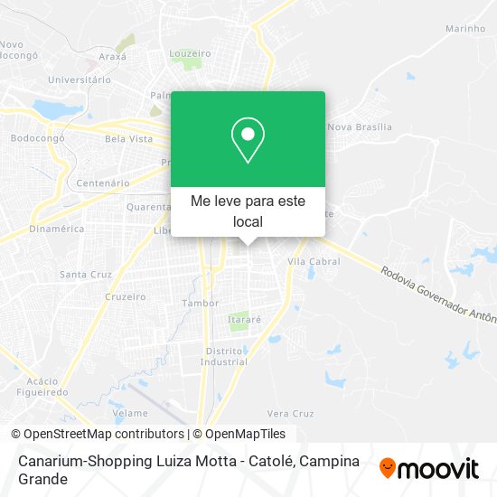 Canarium-Shopping Luiza Motta - Catolé mapa