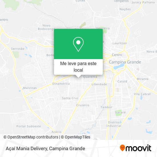 Açaí Mania Delivery mapa