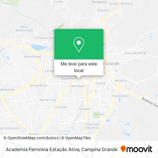 Academia Feminina Estação Ativa mapa