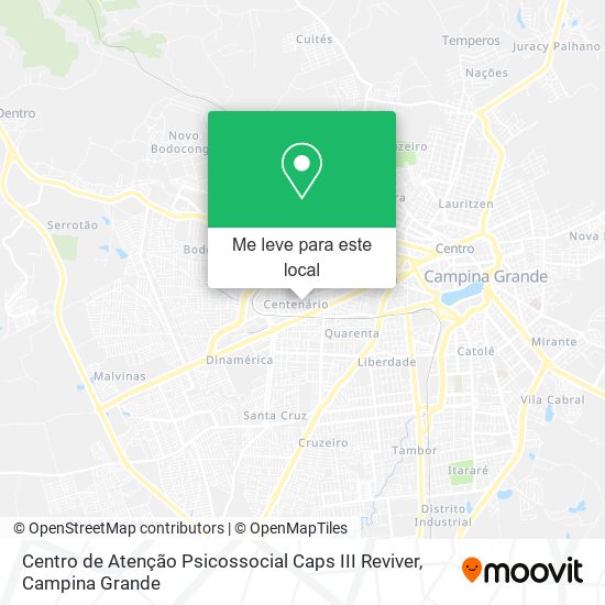 Centro de Atenção Psicossocial Caps III Reviver mapa