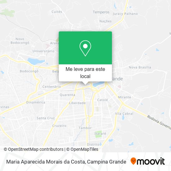 Maria Aparecida Morais da Costa mapa