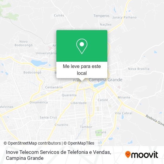 Inove Telecom Servicos de Telefonia e Vendas mapa