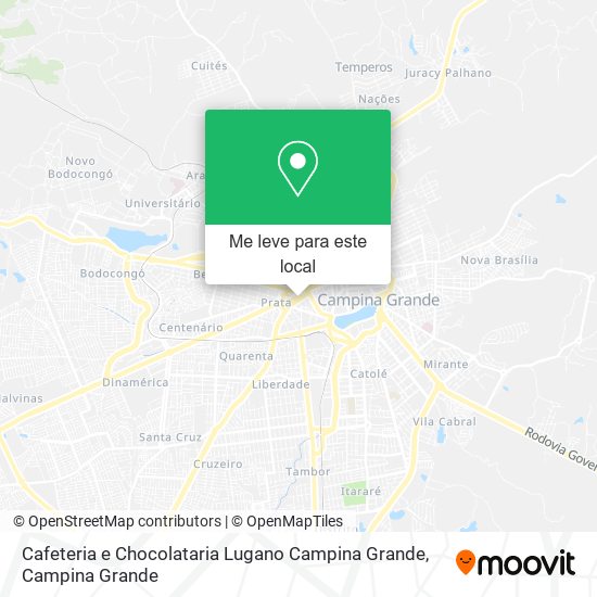 Cafeteria e Chocolataria Lugano Campina Grande mapa