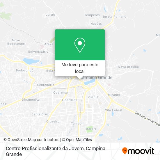 Centro Profissionalizante da Jovem mapa