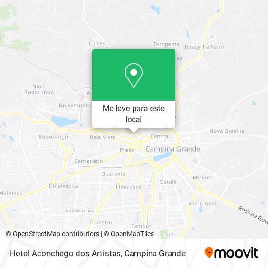 Hotel Aconchego dos Artistas mapa