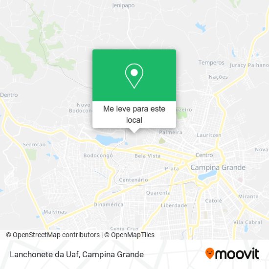 Lanchonete da Uaf mapa