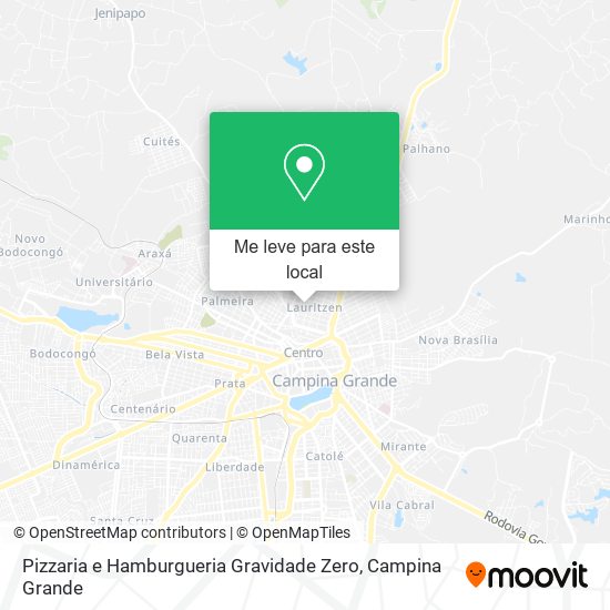 Pizzaria e Hamburgueria Gravidade Zero mapa