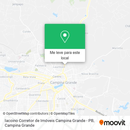 Iacoino Corretor de Imóveis Campina Grande - PB mapa