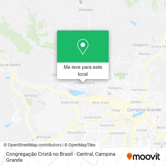 Congregação Cristã no Brasil - Central mapa