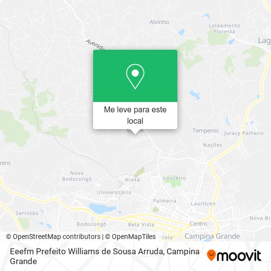 Eeefm Prefeito Williams de Sousa Arruda mapa