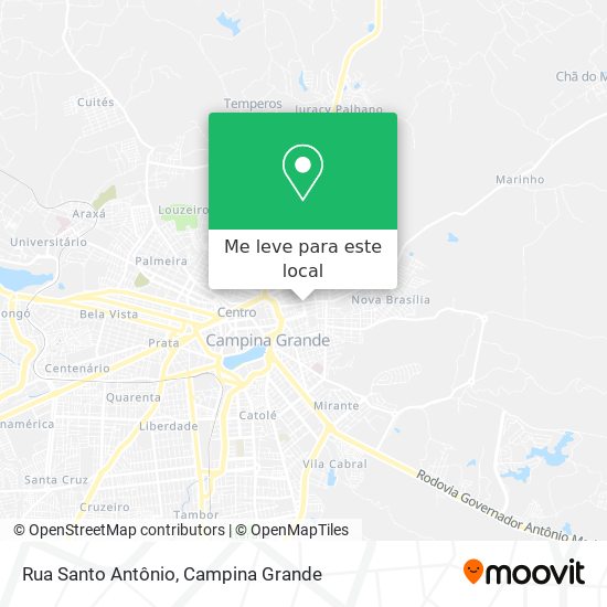 Rua Santo Antônio mapa