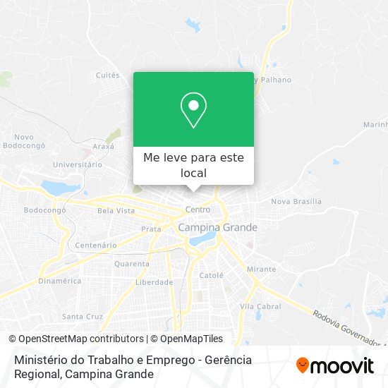 Ministério do Trabalho e Emprego - Gerência Regional mapa