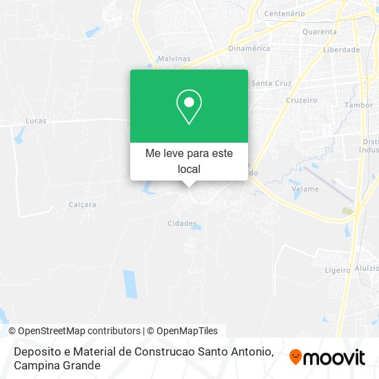 Deposito e Material de Construcao Santo Antonio mapa