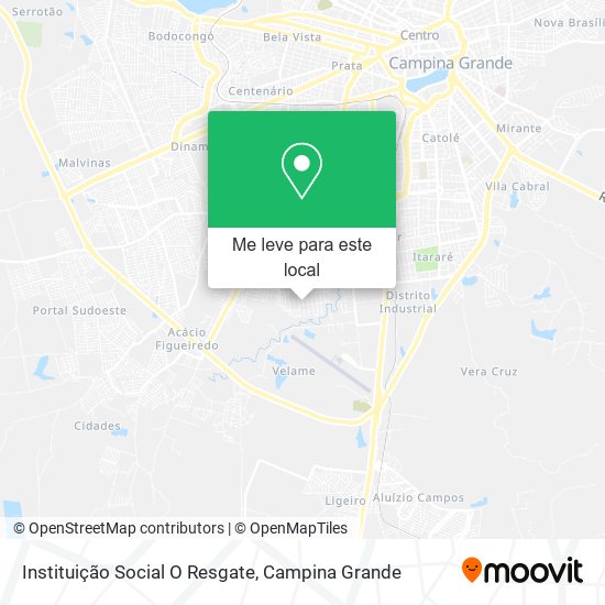Instituição Social O Resgate mapa