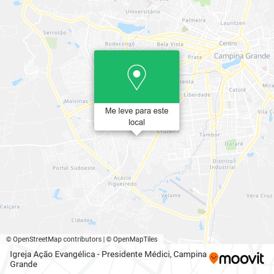 Igreja Ação Evangélica - Presidente Médici mapa