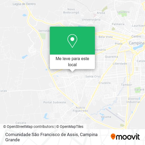 Comunidade São Francisco de Assis mapa