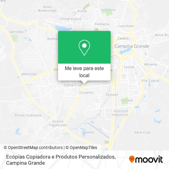 Ecópias Copiadora e Produtos Personalizados mapa