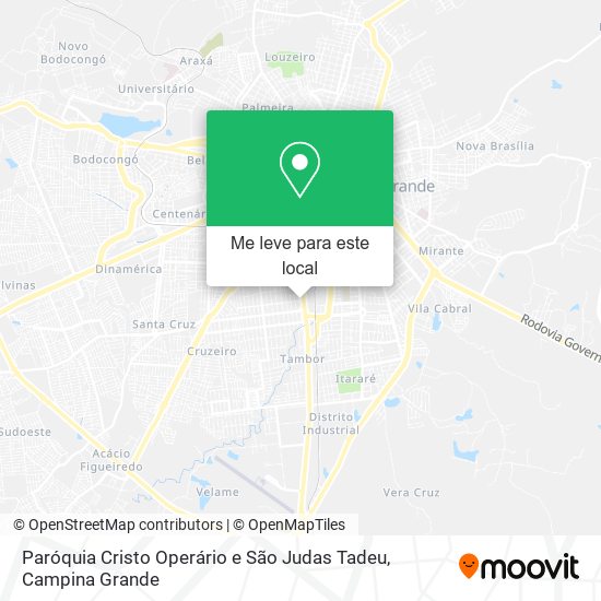 Paróquia Cristo Operário e São Judas Tadeu mapa