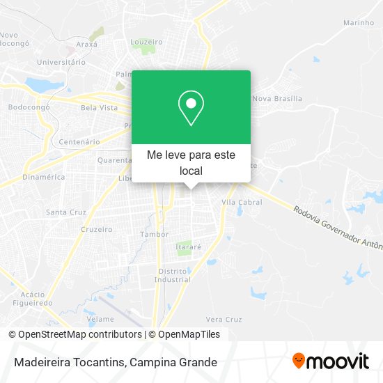 Madeireira Tocantins mapa