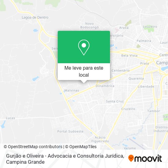 Gurjão e Oliveira - Advocacia e Consultoria Jurídica mapa