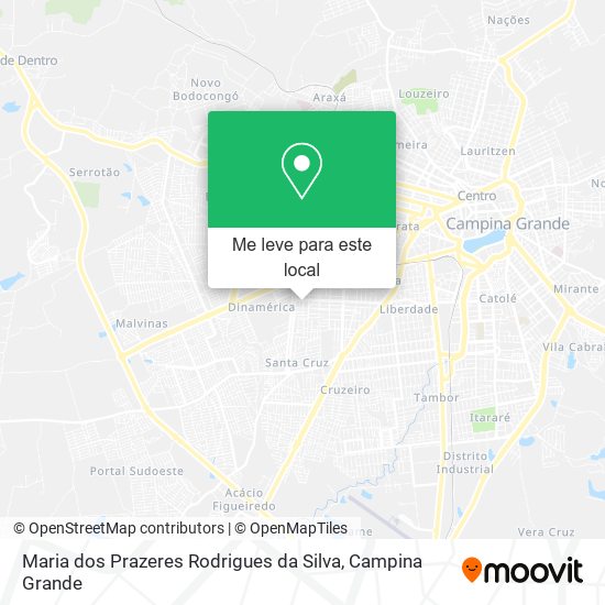 Maria dos Prazeres Rodrigues da Silva mapa