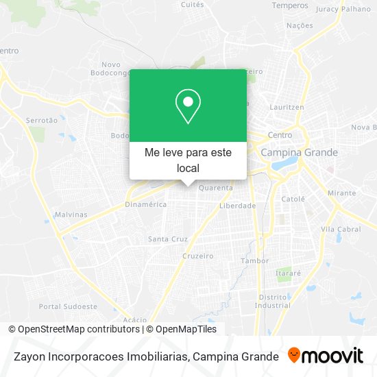 Zayon Incorporacoes Imobiliarias mapa