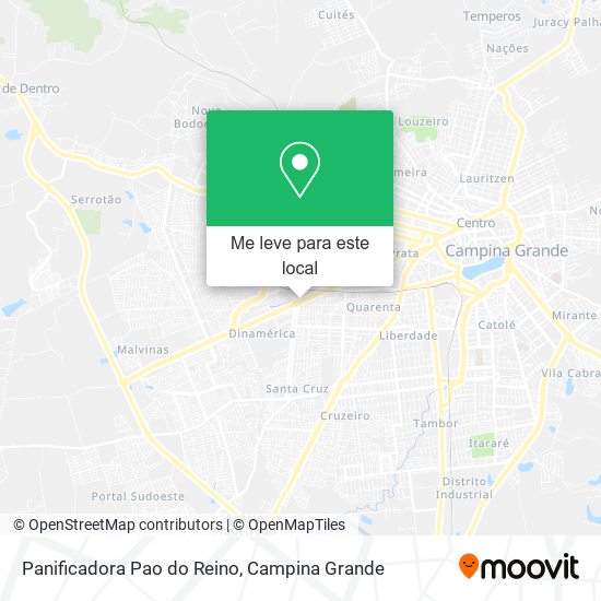 Panificadora Pao do Reino mapa