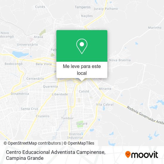 Centro Educacional Adventista Campinense mapa