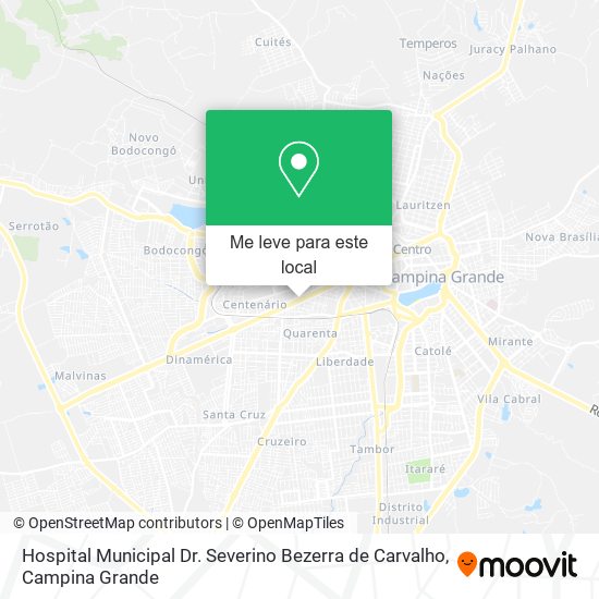 Hospital Municipal Dr. Severino Bezerra de Carvalho mapa