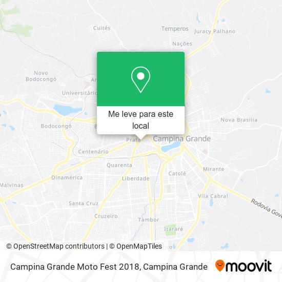 Campina Grande Moto Fest 2018 mapa