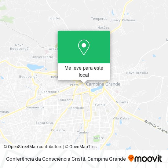 Conferência da Consciência Cristã mapa