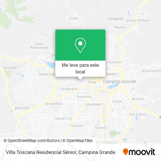 Villa Toscana Residencial Sênior mapa