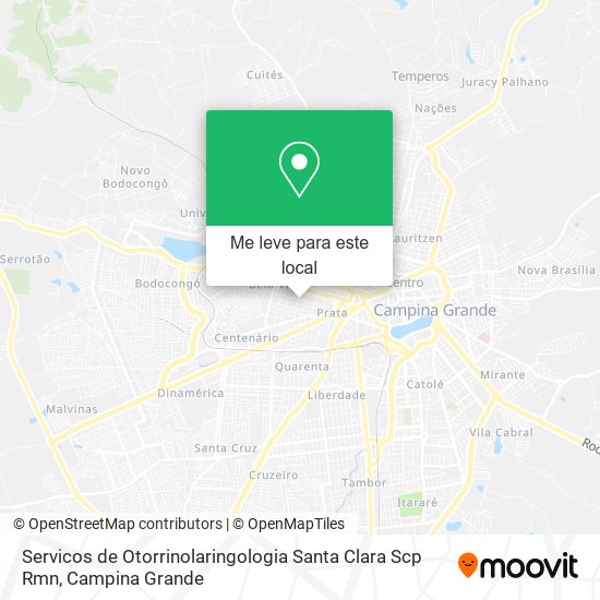Servicos de Otorrinolaringologia Santa Clara Scp Rmn mapa