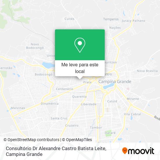Consultório Dr Alexandre Castro Batista Leite mapa
