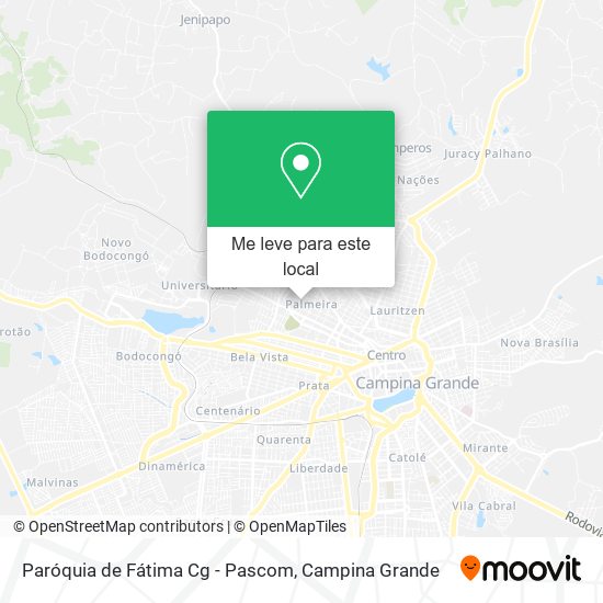Paróquia de Fátima Cg - Pascom mapa