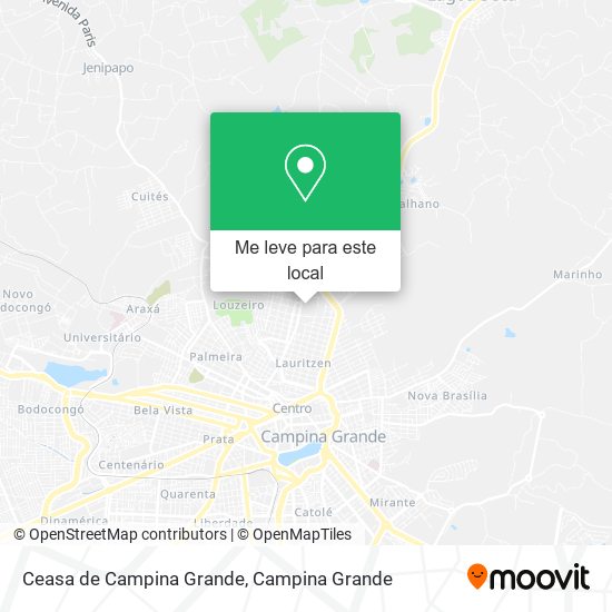 Ceasa de Campina Grande mapa