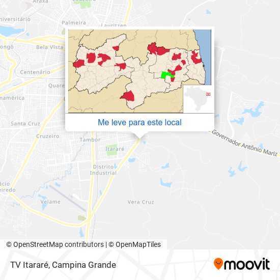 TV Itararé mapa
