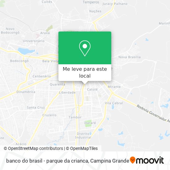 banco do brasil - parque da crianca mapa